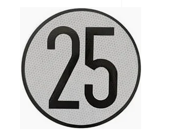Disco limite velocidad 25 km