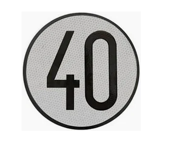 Disco límite velocidad 40 km