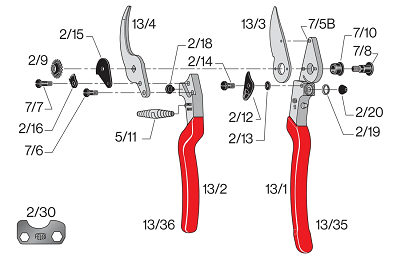 Repuesto felco 5/11 ( muelle 13 )