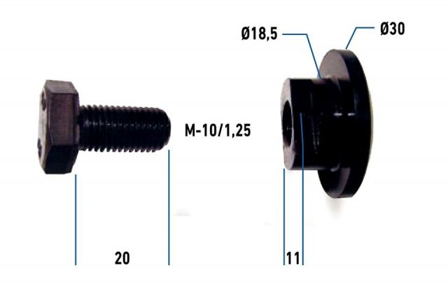 Tornillo cuchilla segadora Adap. BCS 10.9 10x14