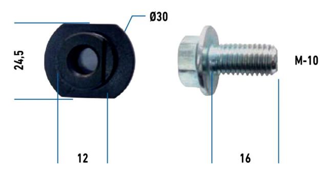 Tornillo cuchilla Adap. Deutz-Fahr 10.9 10 x 12.5