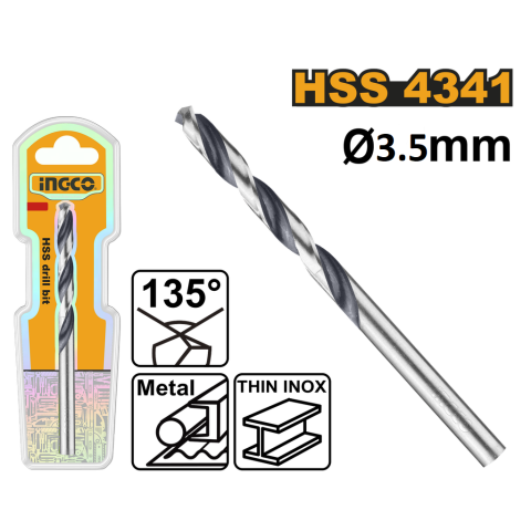 Broca hss 4341 Ø3.5mm  