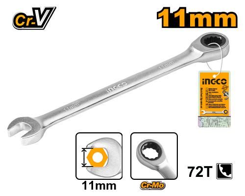 Llave combinada carraca fija 11