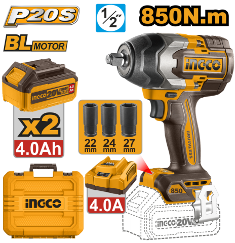 Llave Impacto 850 NM 20v  