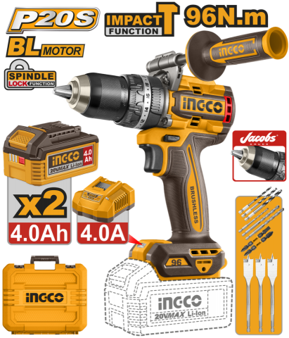 Taladro Atornillador  Percutor 96NM 20V 