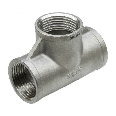 T 90º H Roscado Inoxidable 1 1/2