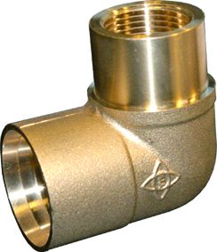 Codo cobertura latón RH 3/4x32